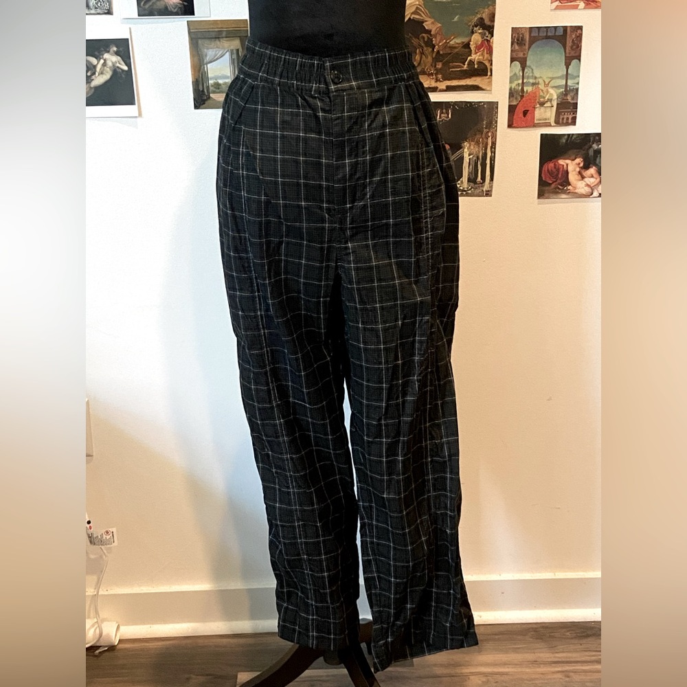 Madewell Plaid Relaxed Fit Stretch Corduroy Forest Green Pants L